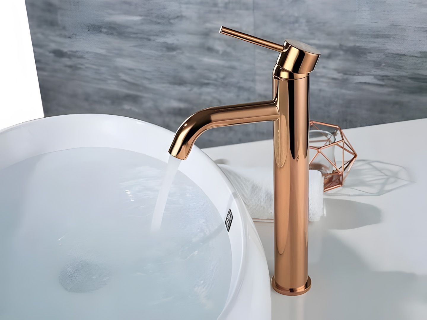 Rubinetto Da Lavabo Rea Lungo Copper High
