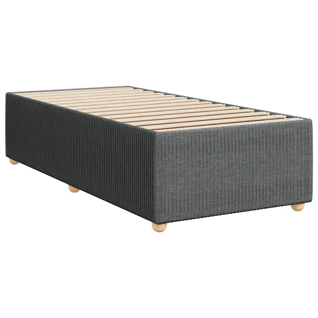 vidaXL Giroletto a Molle con Materasso Grigio Scuro 80x200 cm Tessuto