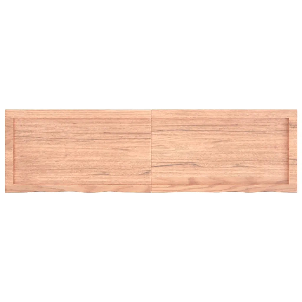 Ripiano Muro Marrone 140x40x(2-4) cm Massello Rovere Trattato 363702