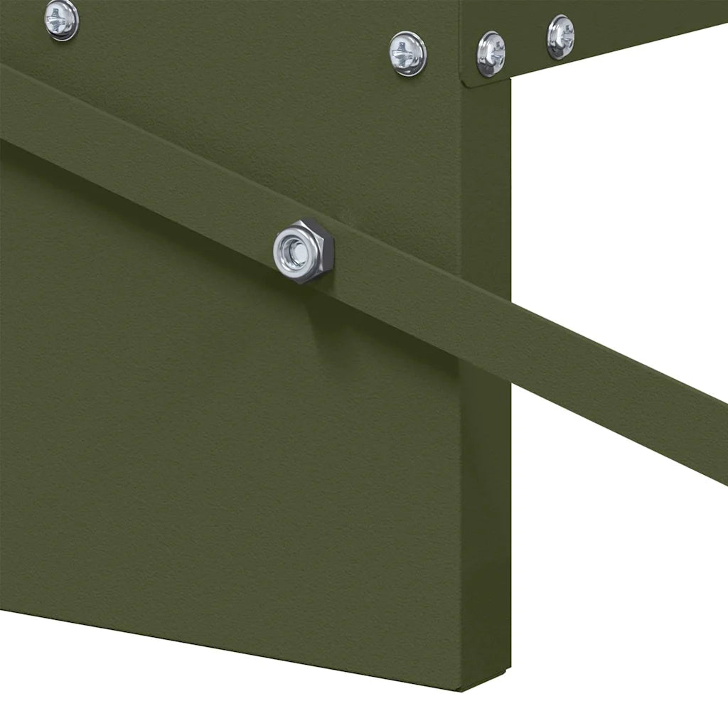 Mangiatore a Pedale per Pollo Verde oliva 48,5 x 39,5 x 19 cm CFW3485467