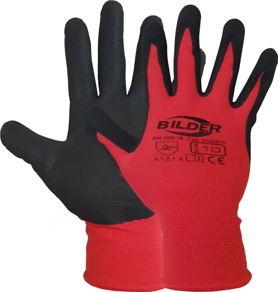 GUANTO POLIESTERE/NITRILE SABBIATO IDEAL STAR Tg. 9 - 12 paia- IDEAL STAR