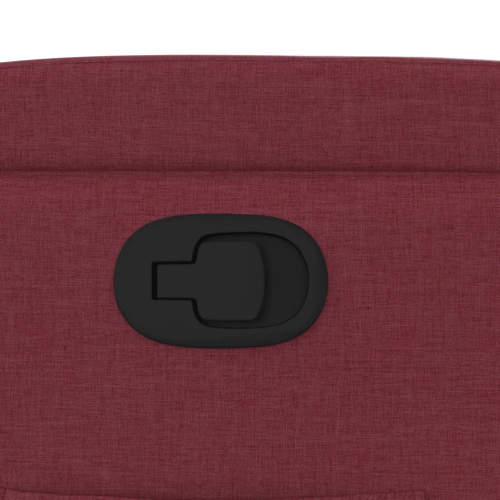 Divano Sedia-Poltrona Reclinabile in Tessuto Rosso Vino 386096