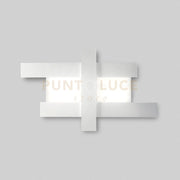 DOHA P/G - APPLIQUE COLORE BIANCO IN ALLUMINIO E METACRILATO A LED 3000K 4470LM 50W 104X63CM