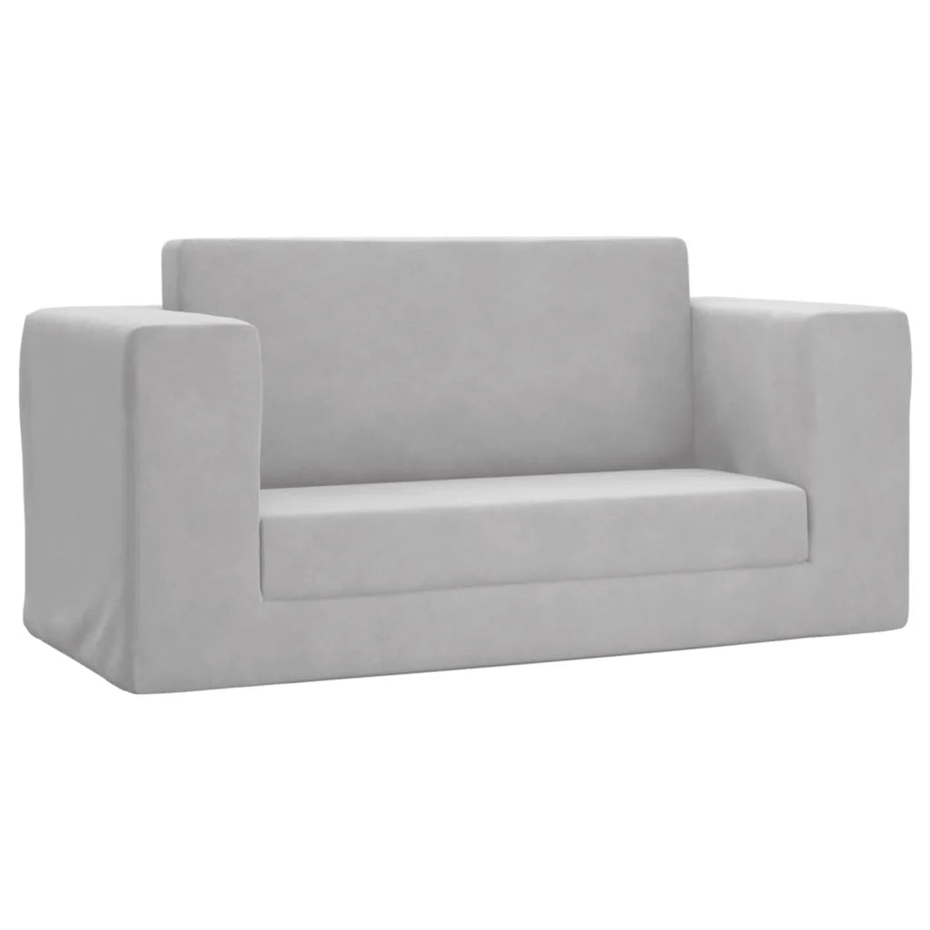 Divano Letto Bambini a 2 Posti Grigio Chiaro in Morbido Peluchecod mxl 134393