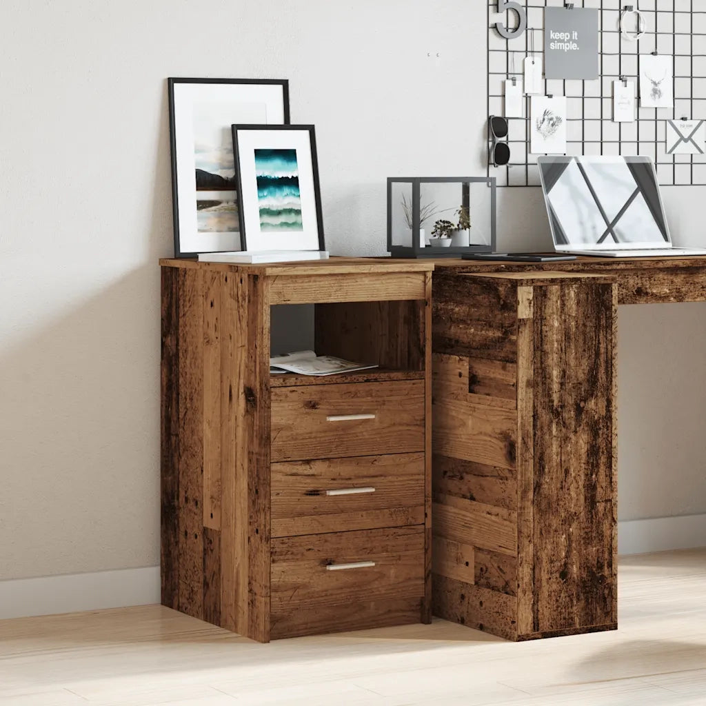 Cassettiera Legno Antico 40x50x76 cm in Truciolato