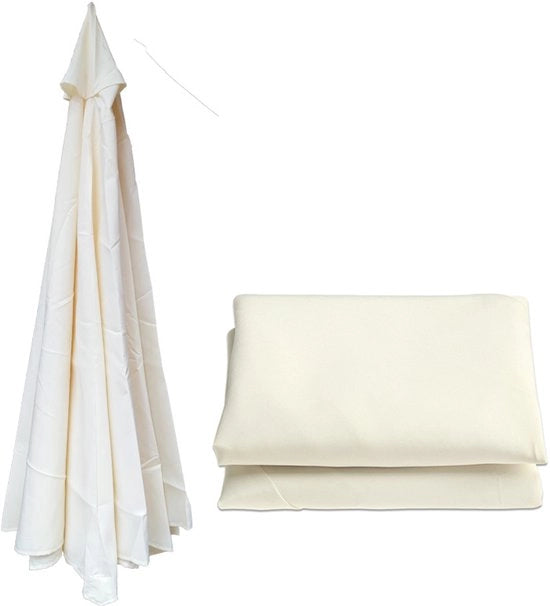 Parasol per giardino sostitutivo (2,7 m) - copertura sostitutiva per 8 braccia, canovaccio sostitutivo per parasole, per terrazza/giardino/piscina/parasole a sospensione - bianco sbrecciato