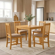 Set da pranzo 5 pz Grigio Legno di Quercia Massello 3430329