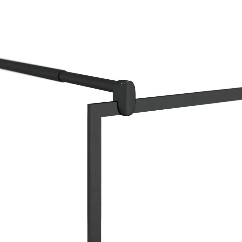 Parete Doccia Walk-in in Vetro Trasparente ESG Nera 115x195 cm cod mxl 41416