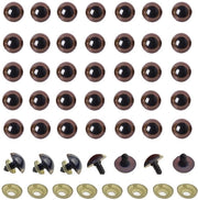 Oggetti di sicurezza in plastica da 100 pezzi - colore marrone 14mm - ideali per giocattoli - oggetti per fai da te - regalo ideale - oggetti per attività manuali