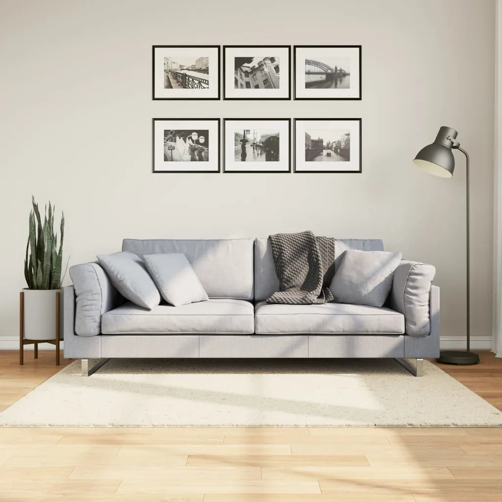 Tappeto del soggiorno | Tappeto OVIEDO a Pelo Corto Beige 120x120 cm