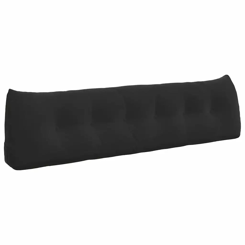 Cuscino per Schiena Nero 180 x 24 x 50 cm Velluto 42014580