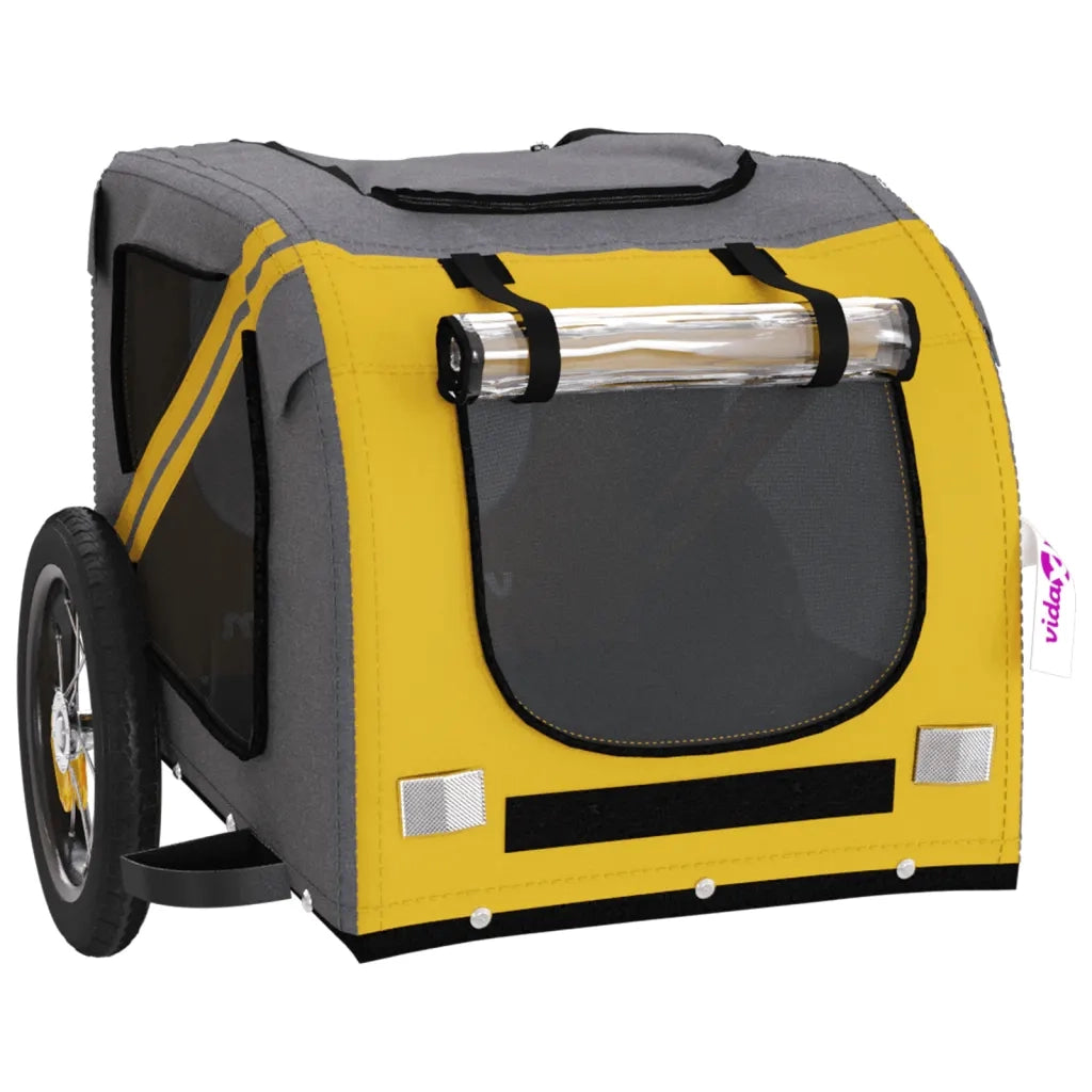 Rimorchio da Bici per Animali Giallo e Grigio Oxford e Ferro CFW2837864