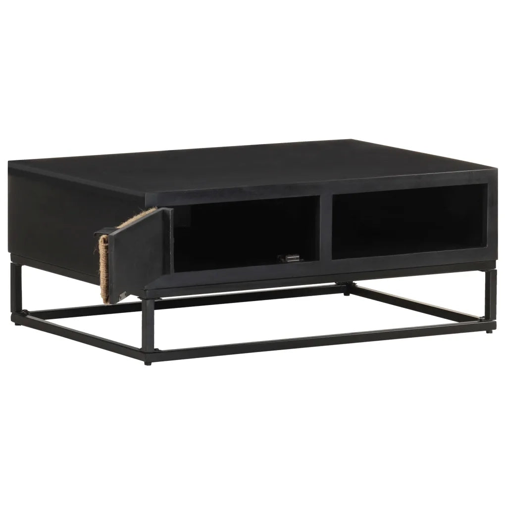 Tavolino da Salotto 90x60x35 cm in Legno Massello di Mango 323497