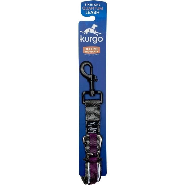 Guinzaglio a mani libere - KURGO - QUANTUM - 6 posizioni - da 120 a 180 cm - Viola