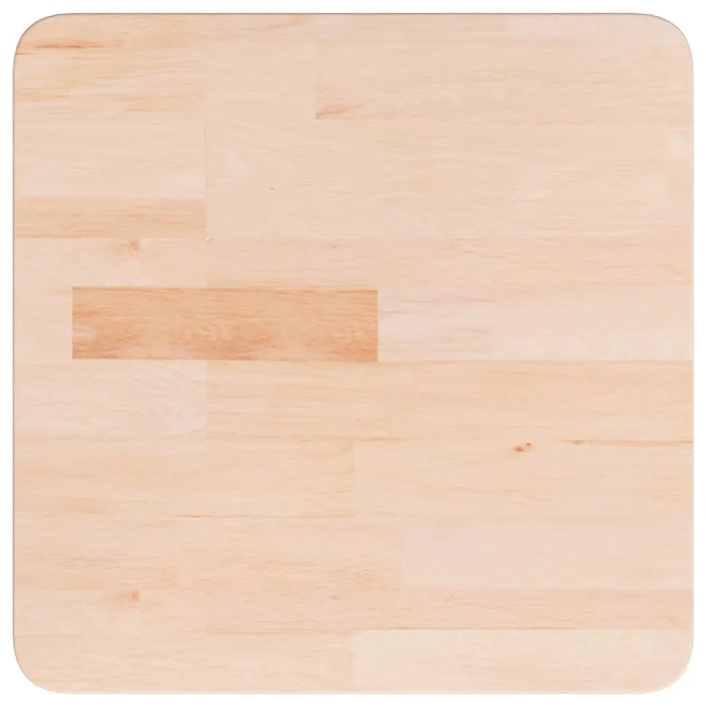 Piano Tavolo Quadrato 40x40x1,5 cm Massello Rovere Non Trattato
