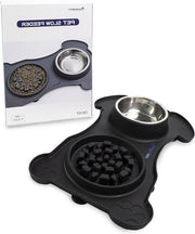 Anti Schokk Hondenbak con Bevande per Cani e Mat Anti Scivolo - 360 ml Nero