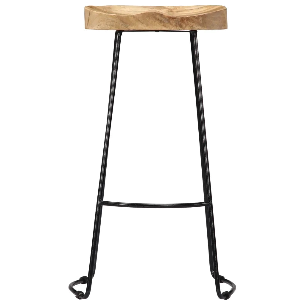 Sgabelli da Bar Gavin 2 pz in Legno Massello di Mangocod mxl 121232