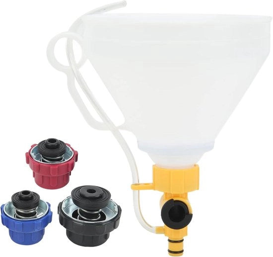 Kit di riempimento liquido refrigerante senza perdite con 3 adattatori