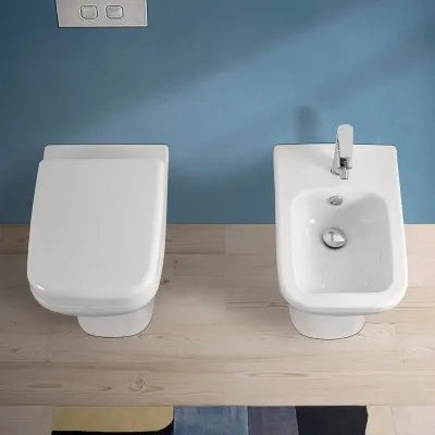 Copriwater originale serie Square in termoindurente bianco