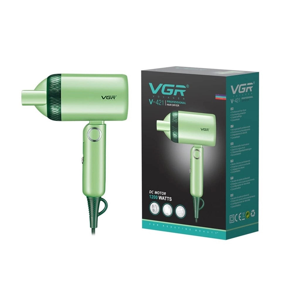 Trade Shop - Asciugacapelli Professionale Vgr V-421 – Mini 1200w Per Parrucchiere Shop -
