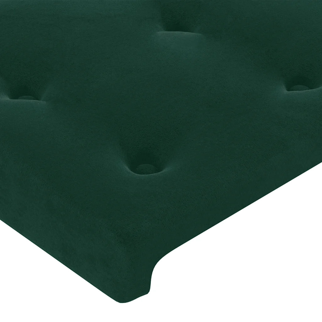 Testiera | Testata a LED Verde Scuro 180x5x118/128cm in Velluto