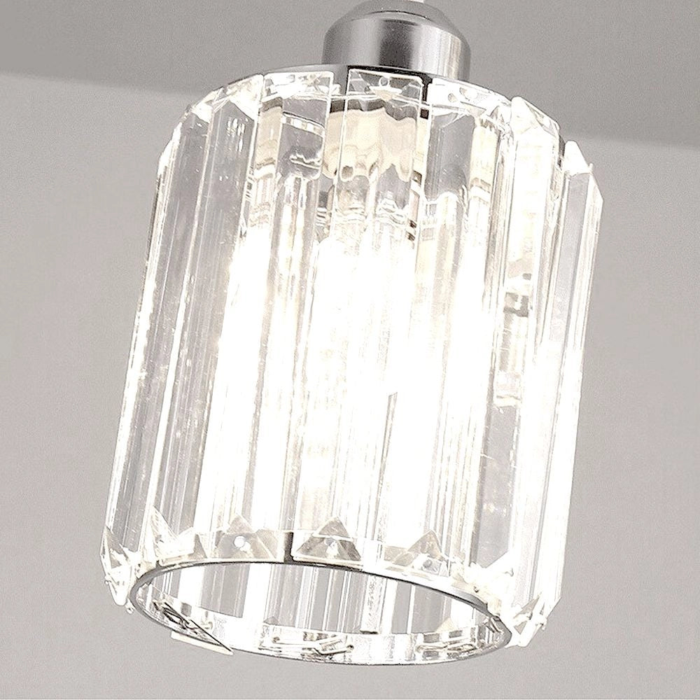 Lampada Da Soffitto Cristallo Argento APP508-1CP