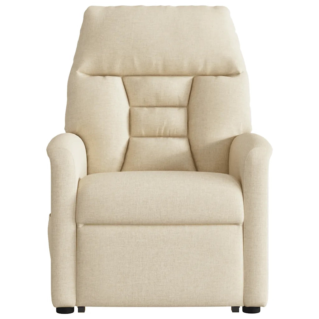 Poltrona Alzapersona Reclinabile Crema in Tessuto 3303040