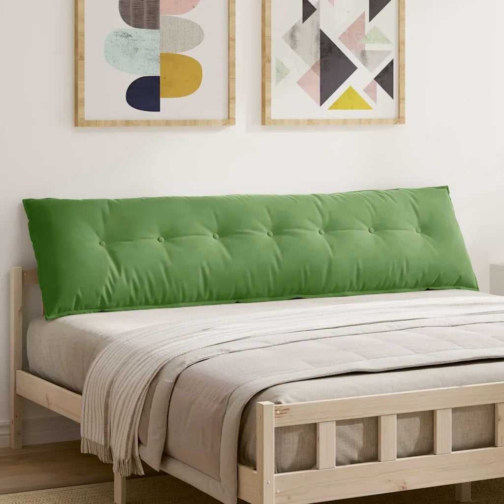 Cuscino per Schiena Verde chiaro 200 x 50 cm Tessuto in Cords