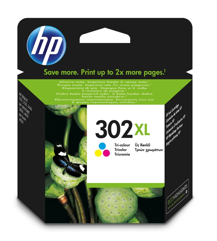 Hp cartuccia originale inchiostro tricromia ad alta capacità 302xl - F6U67AE#UUS