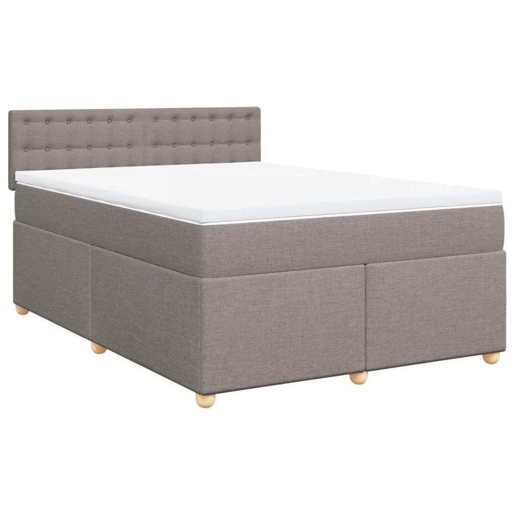 Giroletto a Molle con Materasso Tortora 140x190 cm in Tessuto 3288993