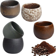 Set di tazze per espresso e tè in porcellana artigianale di alta qualità, con 4 pezzi, 50 ml.