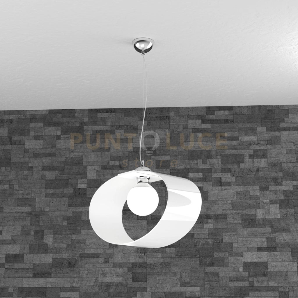 LAP SOSPENSIONE D.40 CM. 1 LUCE BIANCO 1146-S40-BI