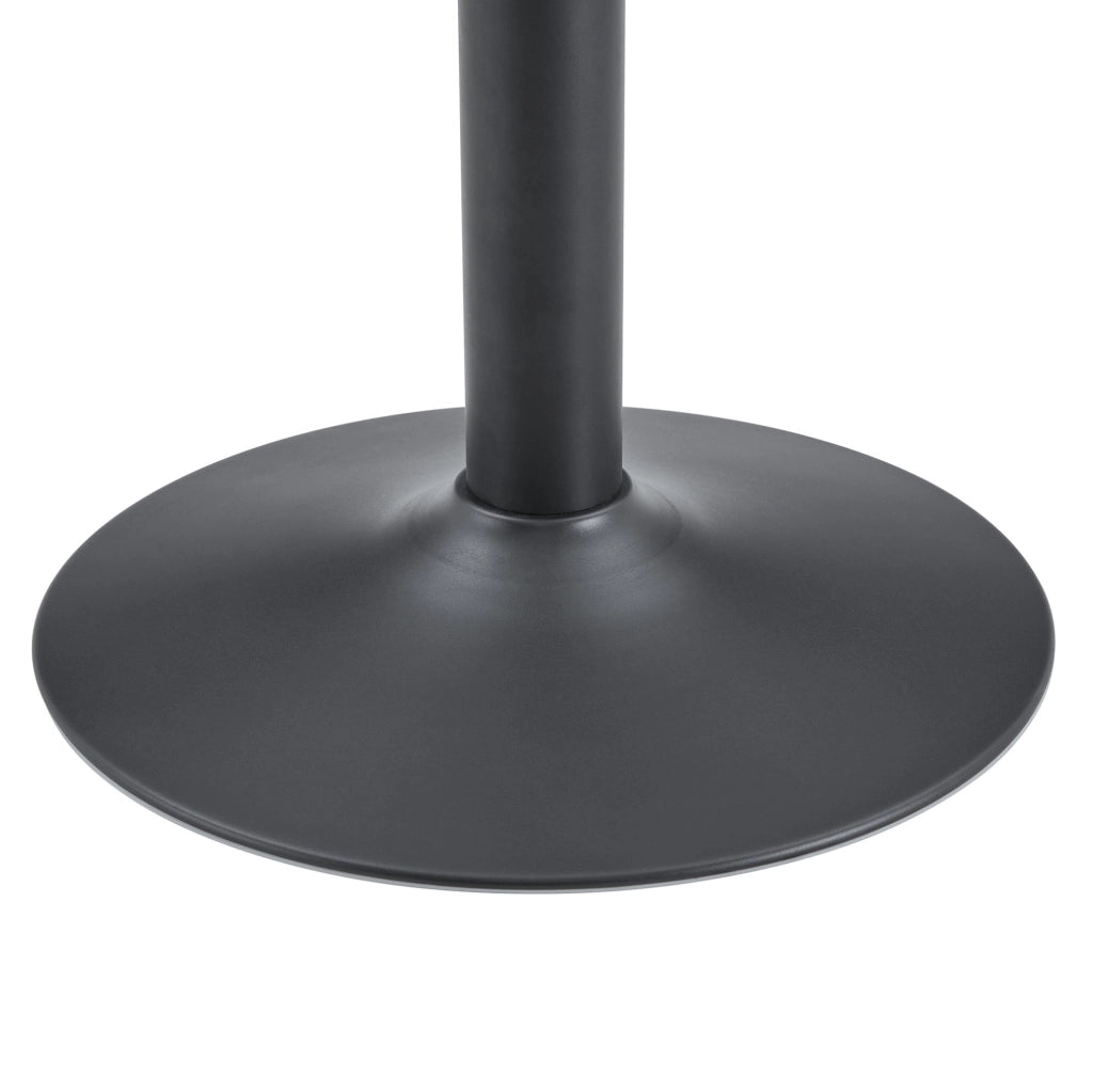 Tavolino da caffè rotondo in vetro 70 cm con piano in vetro temperato e base in metallo nero