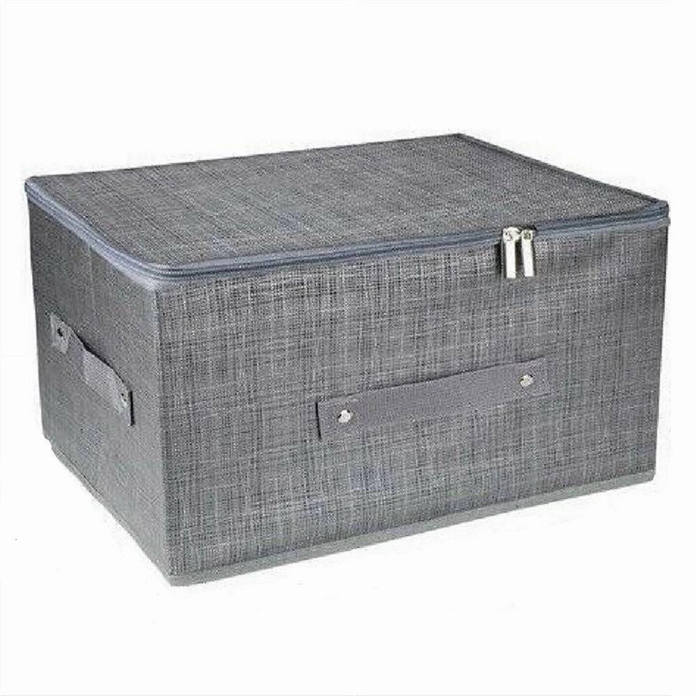 Trade Shop - Box Scatola Salvaspazio Portatutto Contenitore Organizer Cerniera 79416 45x35x20cm -