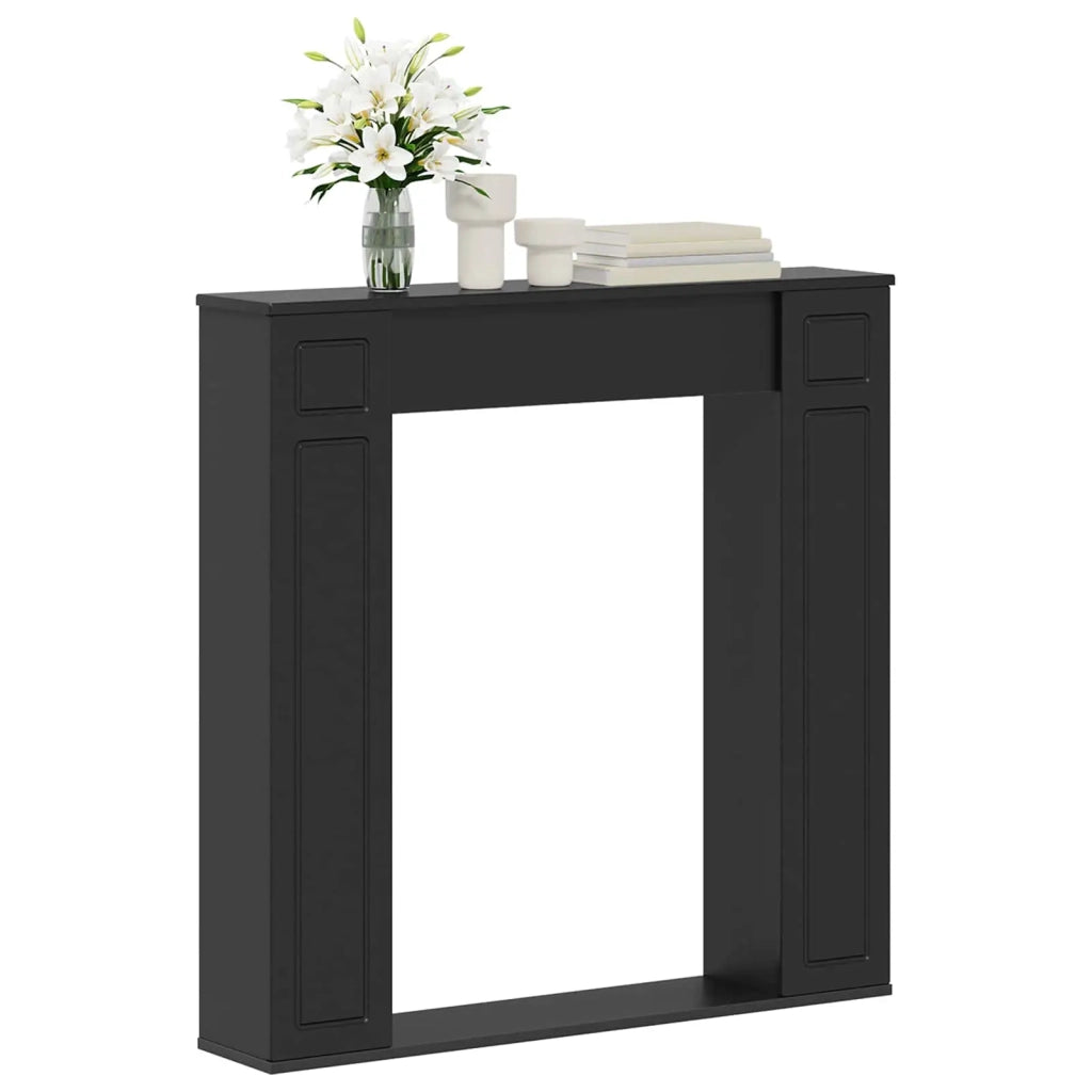 Cornice per camino Nero 100 x 20 x 100 cm Legno ingegnerizzato 8006616