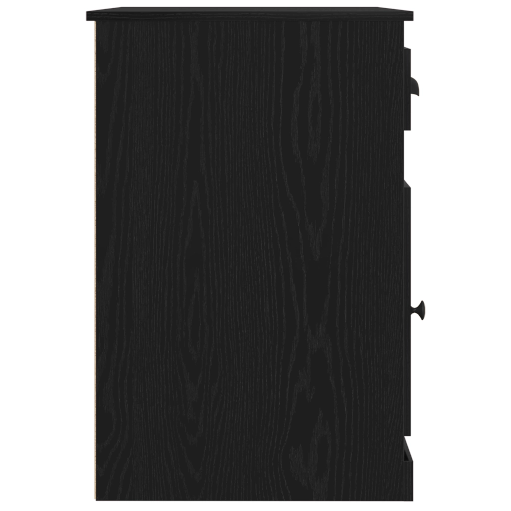 Scrivania con spazio di stoccaggio Rovere Nero 50x115x75 cm Legno ingegnerizzato