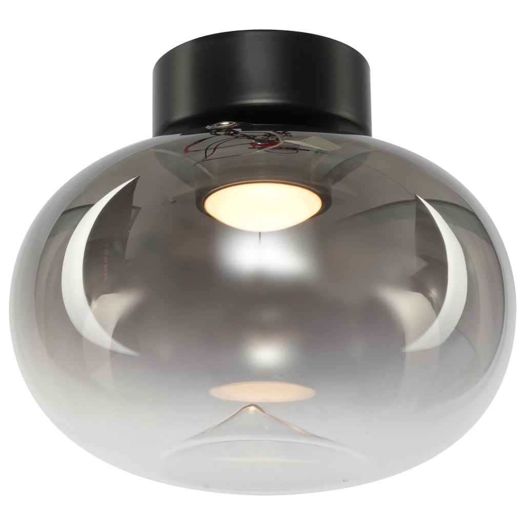 Plafoniera moderna nera vetro fumé LED 4W Vaso Milagro