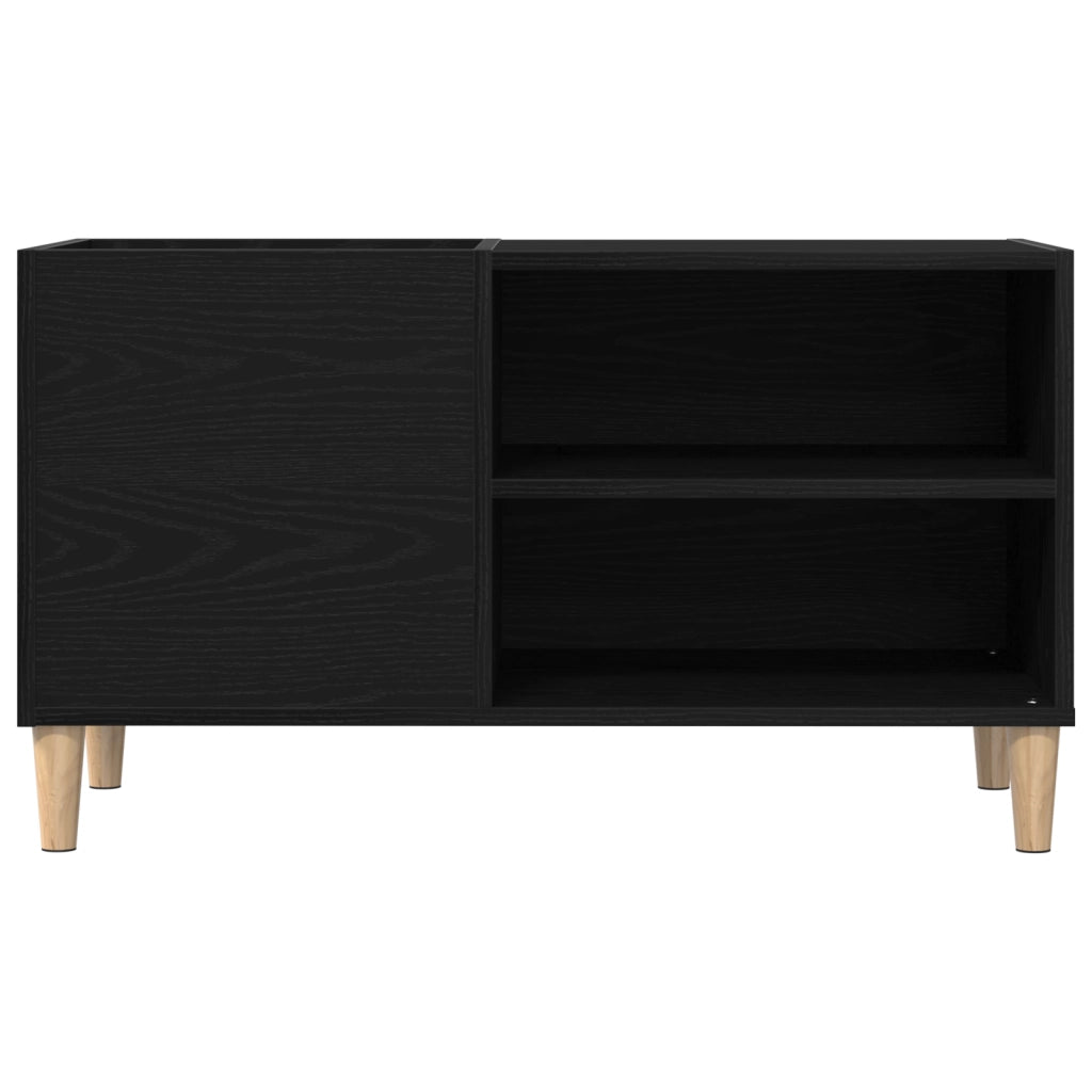Armadio per dischi  Nero Rovere 84,5x38x48 cm Legno ingegnerizzato