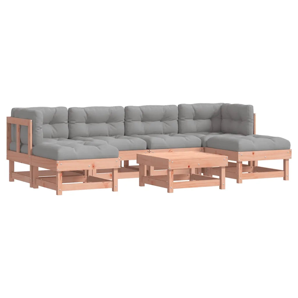 Set Divani Giardino 7 pz con Cuscini Legno Massello di Douglascod mxl 76509