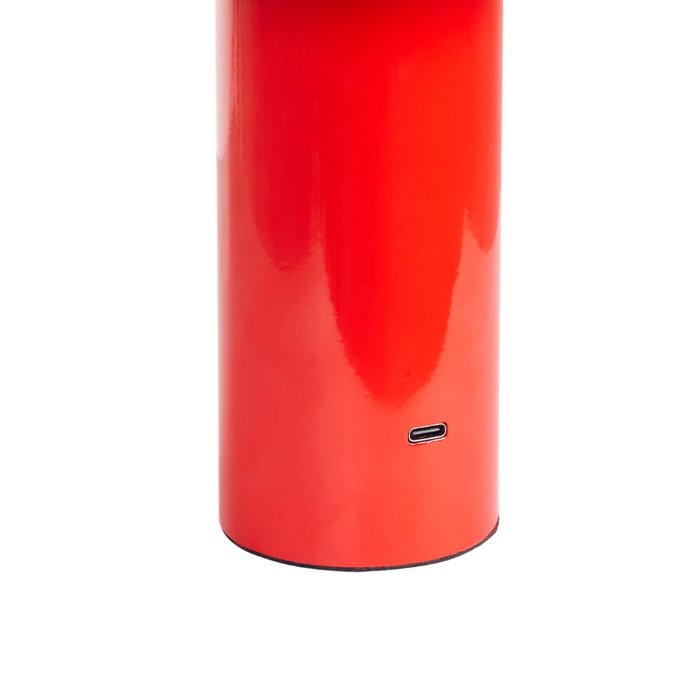 Lampada da tavolo senza fili in ferro rosso per interni e per esterni