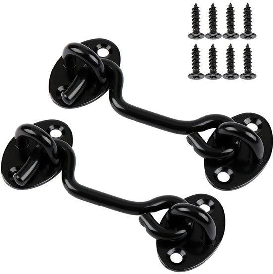 2x Viti per finestra - 7,5 cm - chiusura per finestra / chiusura per porta / chiusura per serranda / fermi porta - chiusura porta, chiusura serranda, cassa di cattura - acciaio inossidabile