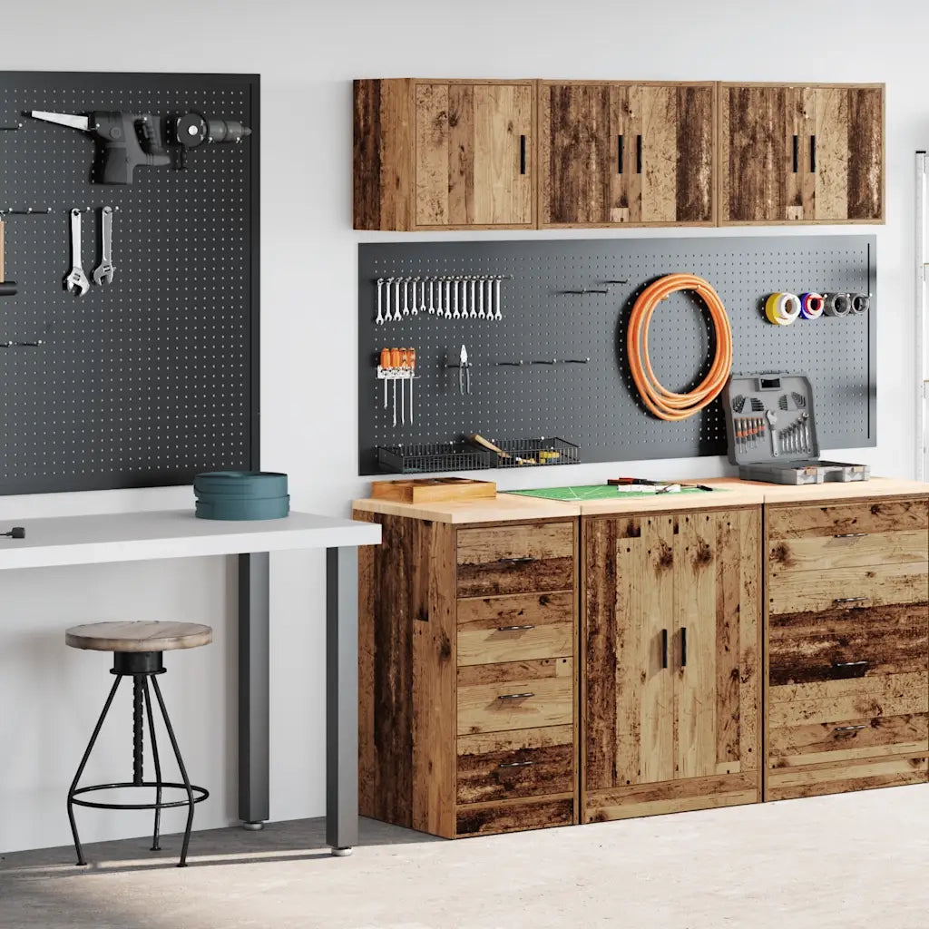 Armadi da Garage 2 pz Legno Antico in Legno Multistrato CFW4227228