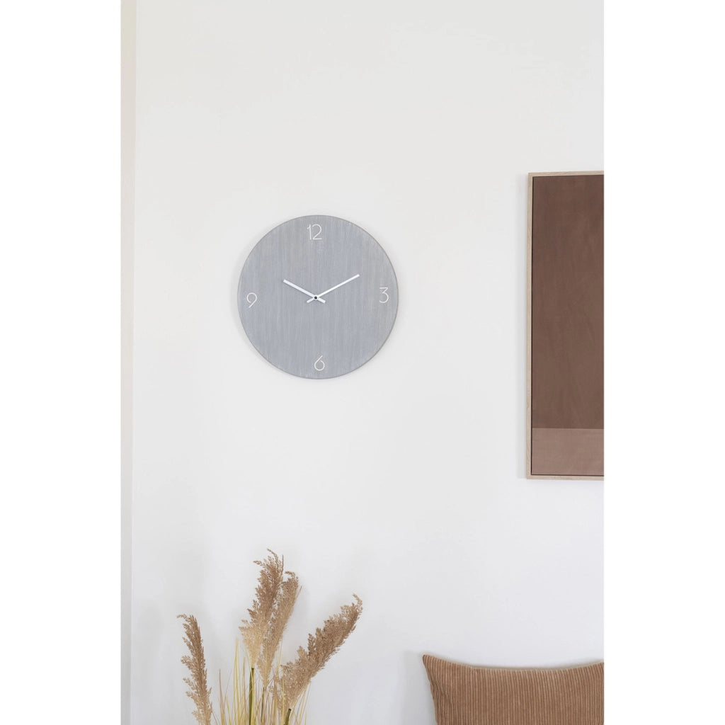 Orologio da Parete Ravenna, Grigio, MDF, 4x40x40 cm