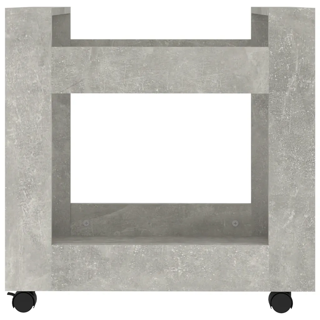 Carrello Scrivania Grigio cemento 60x45x60 cm Legno Multistrato 816604