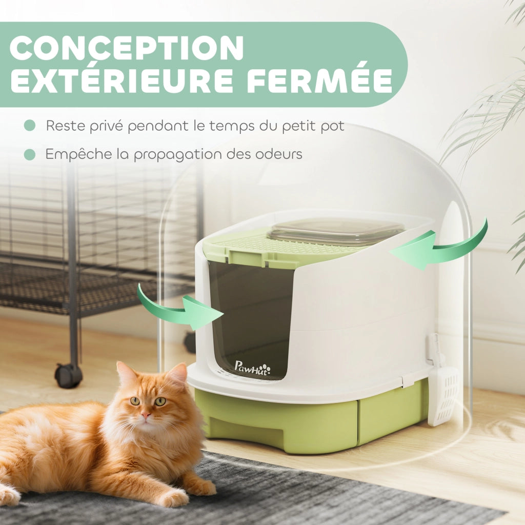 Gattaia chiusa con porta ¨C zephmum ¨C verde 40.5x52.5x42.5 cm