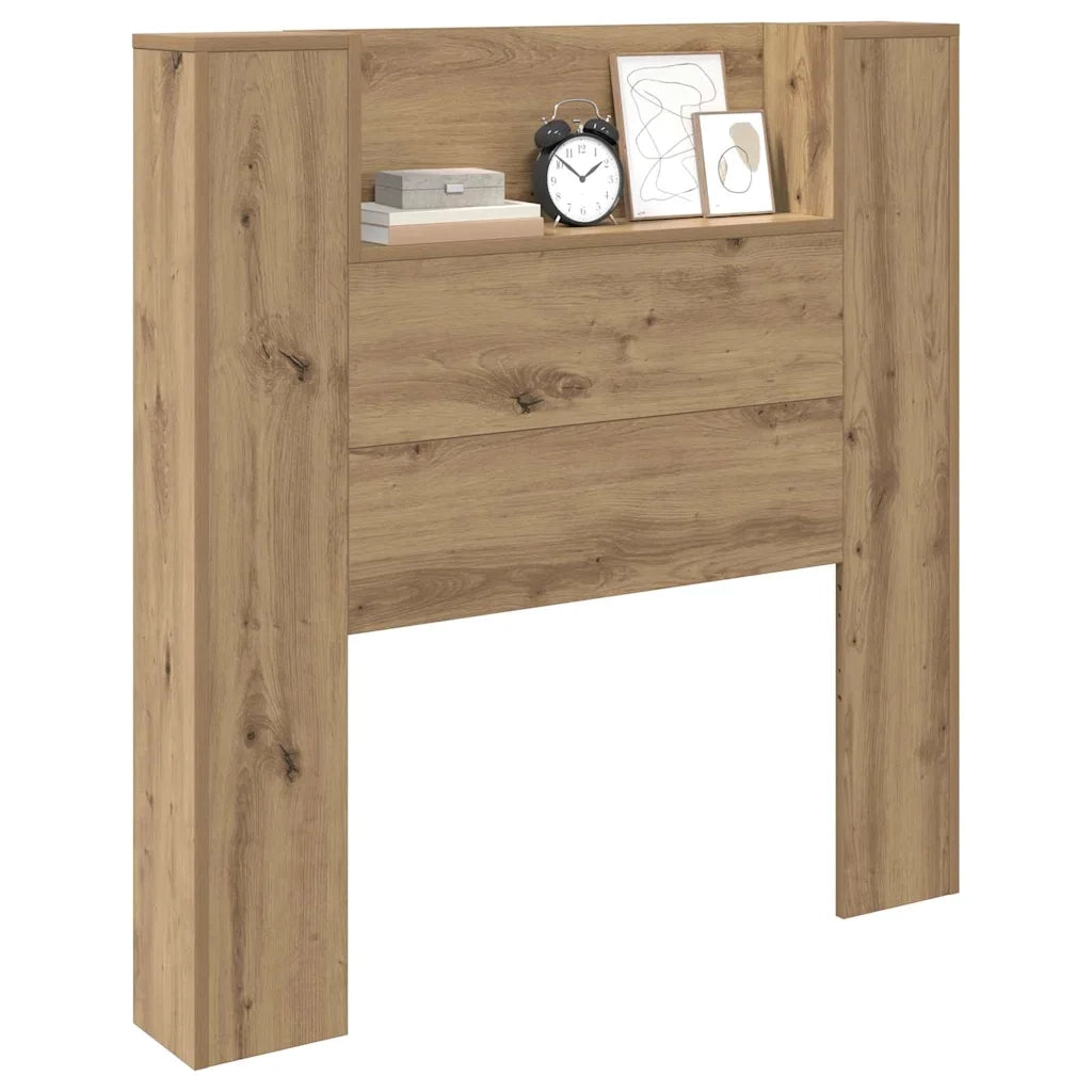 Testiera con lo scaffale-Testata contenitore Rovere artigianale 100 x 15 x 103,5 cm 640841