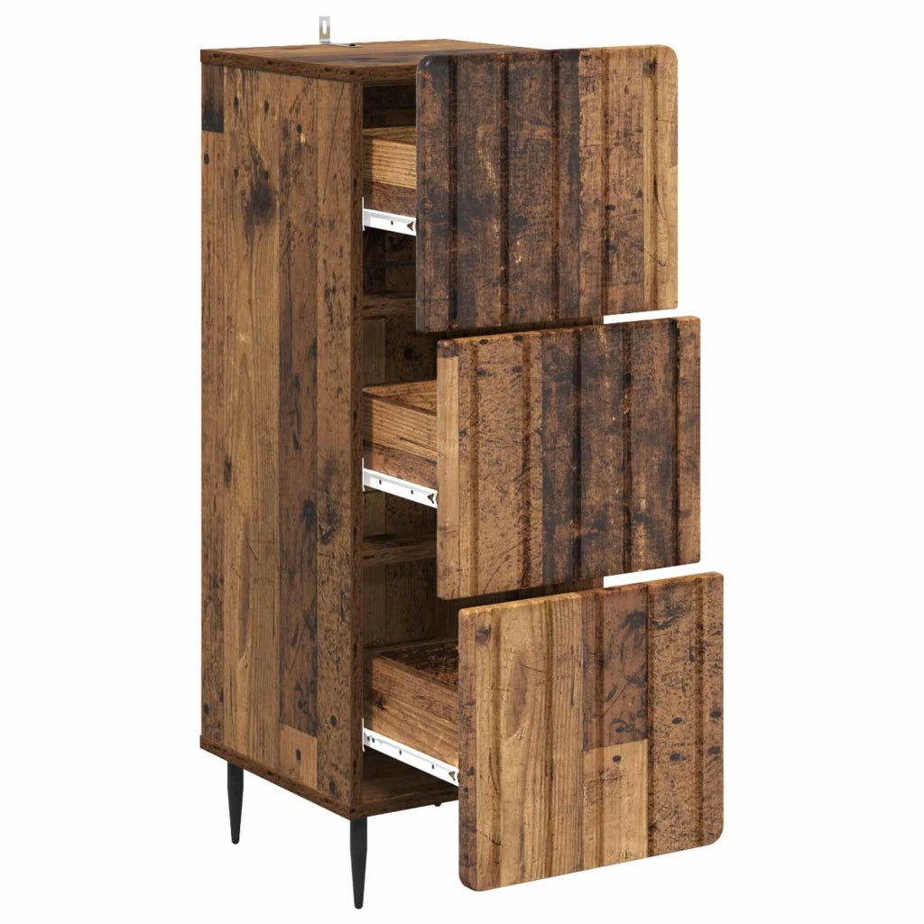 Mobile con Cassetti Legno antico 33 x 34,5 x 92 cm 894393