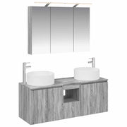 Set di Armadi da Bagno 4 pcs Sonoma grigio 100 x 14,5 x 70 cm 3406580