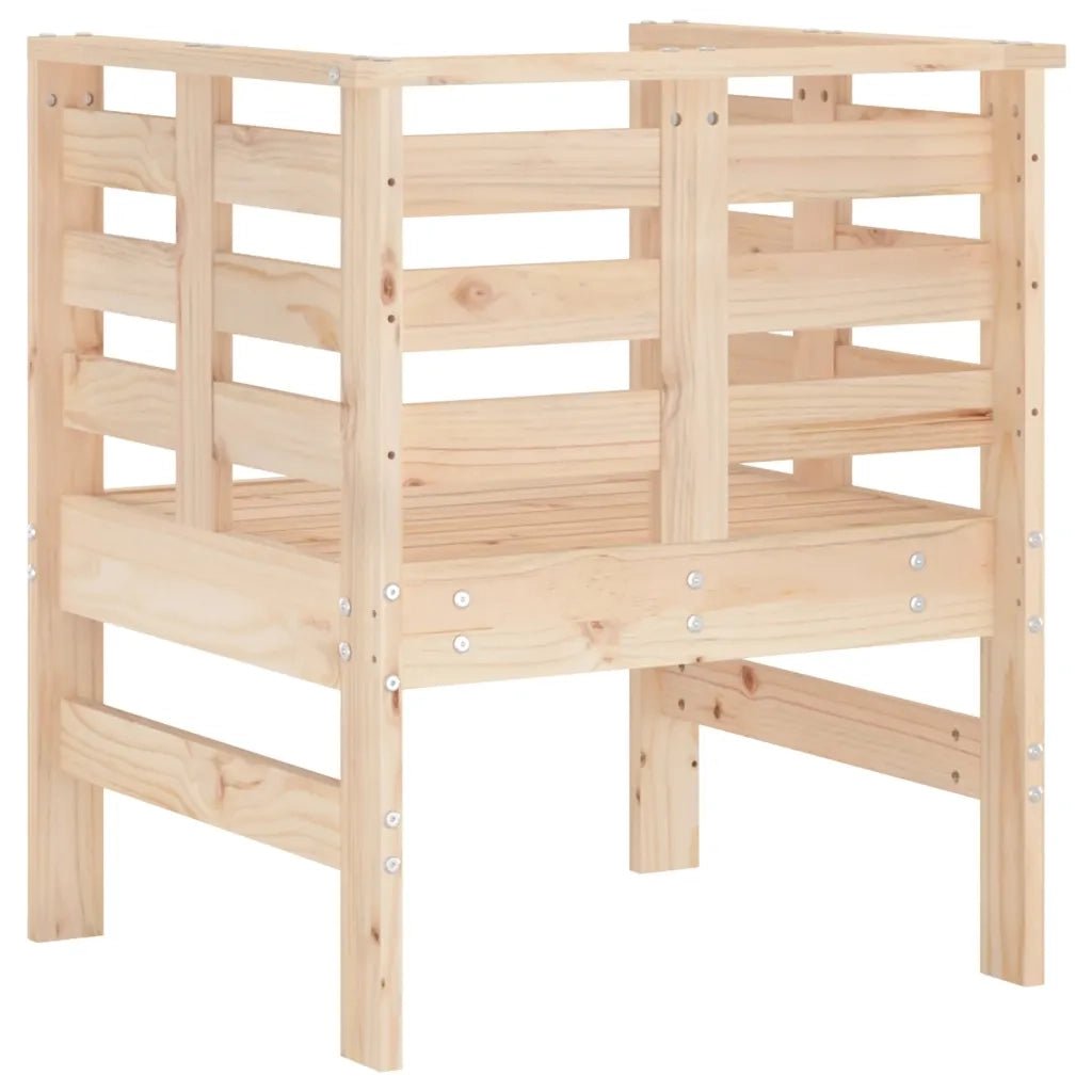 Sedie da Giardino 2 pz | Sedie da Esterno 61,5x53x71 cm in Legno Massello di Pino
