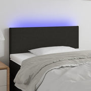 Testiera a LED-Testata con LED Nera 100x5x78/88 cm in Tessuto 982895